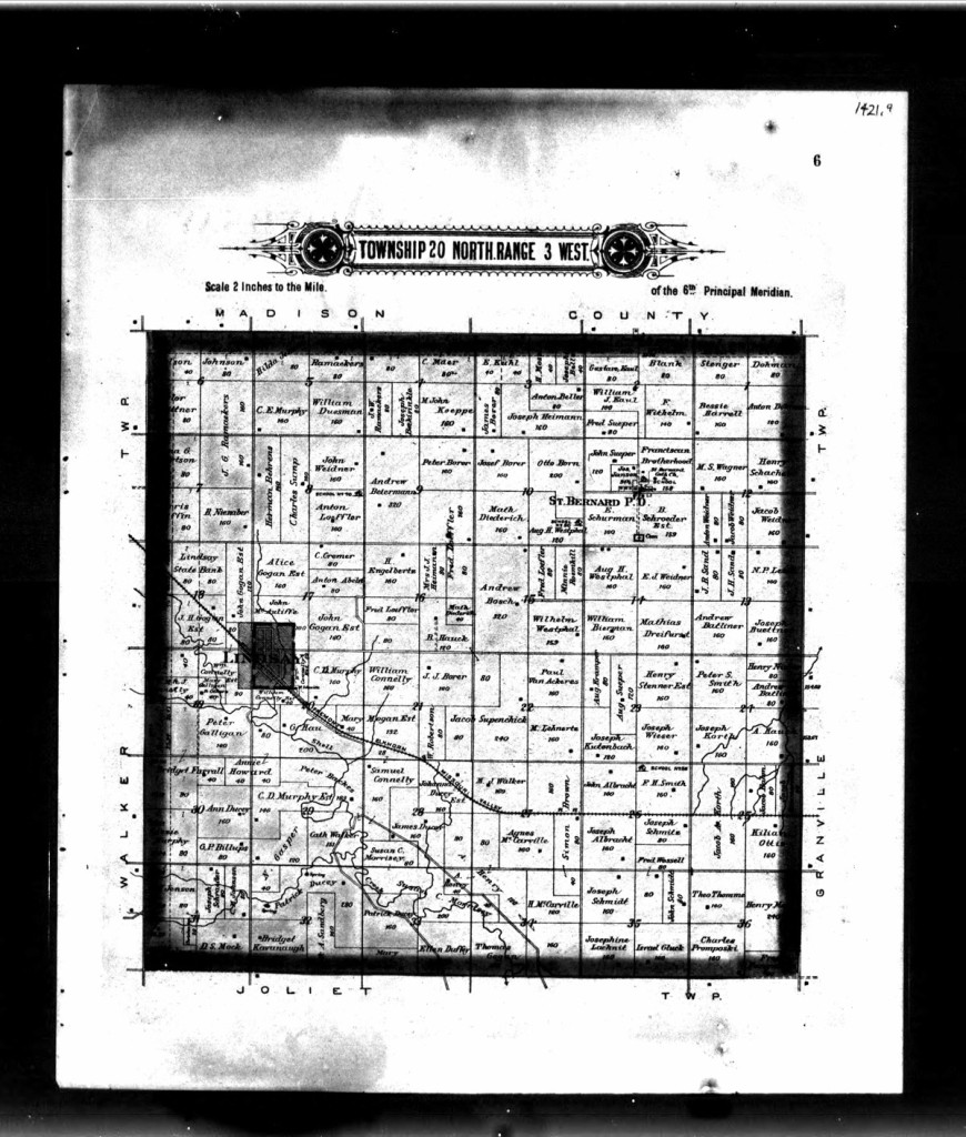 Patrick Ducey's lands shown in the darkened area, left to Ann Ducey upon his death.